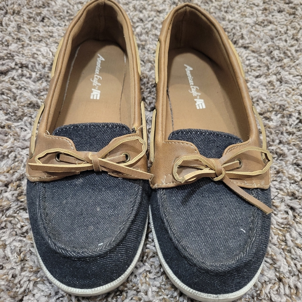 Women's denim shoes, size 8